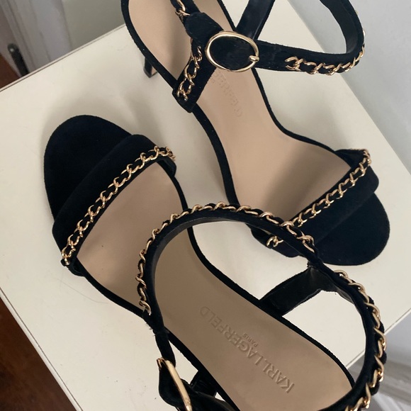 Karl Lagerfeld Paris The Daisy Suede Sandal - Picture 11 of 15